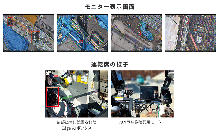 モニター表示画面 運転席の様子